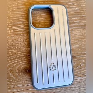 RIMOWA Metallic Silver iPhone 15 Pro Case